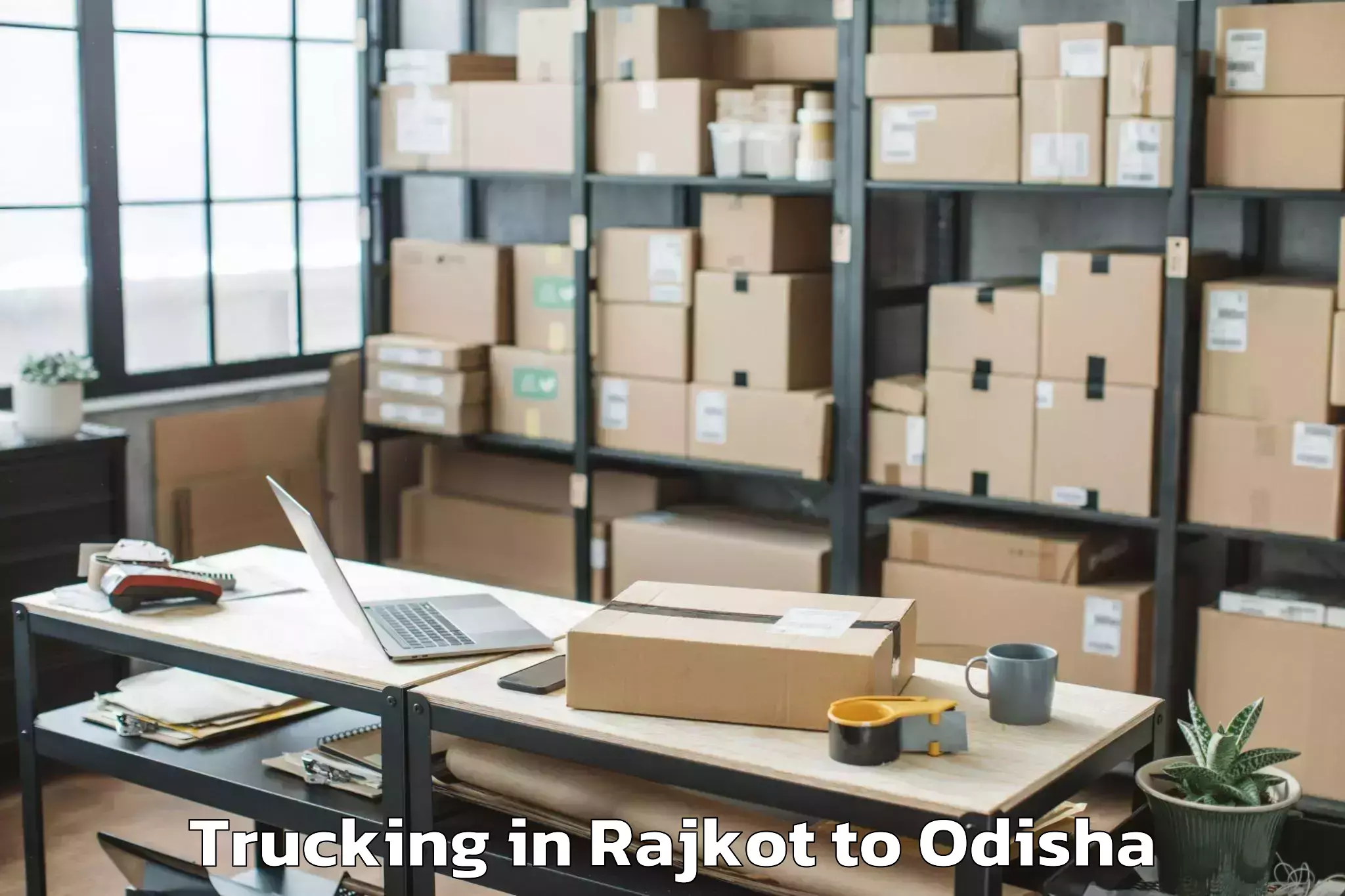 Easy Rajkot to Bhuban Trucking Booking